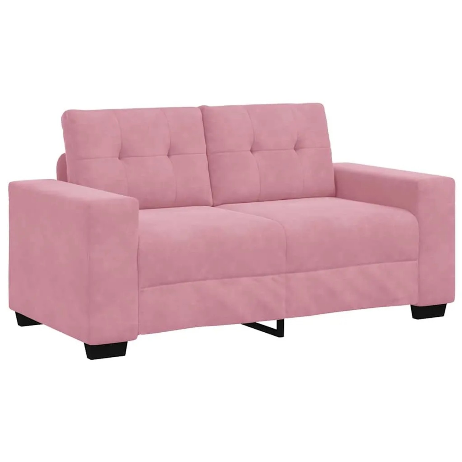 vidaXL Zweisitzer-Sofa mit Kissen Rosa Samt 4105113 günstig online kaufen