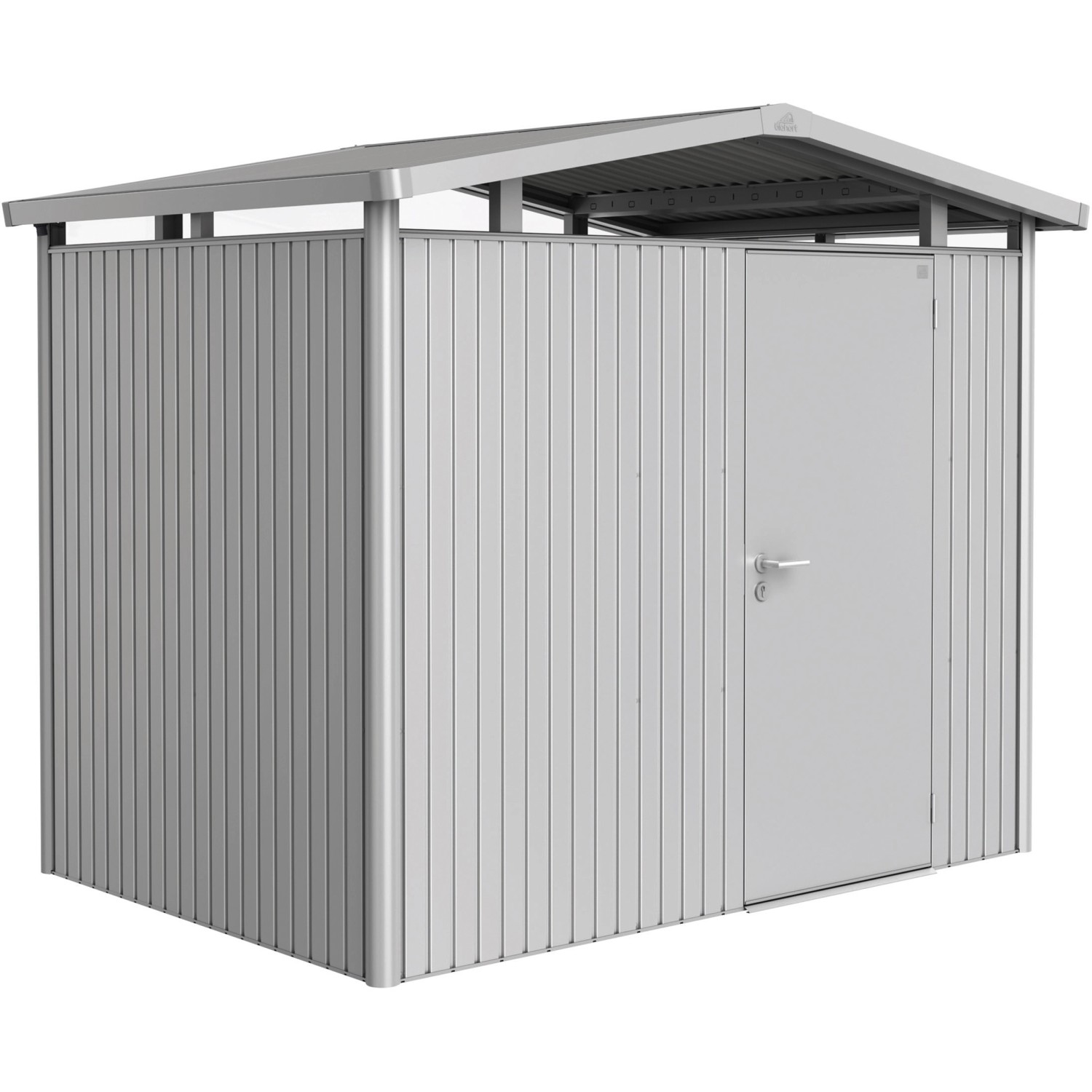 Biohort Metall-Gerätehaus Panorama Silber 4,6 m² günstig online kaufen