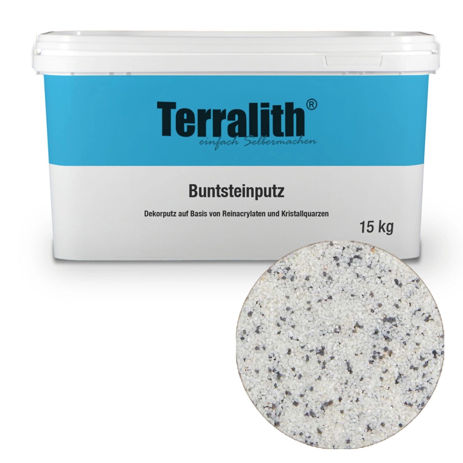 Thumbnail - Terralith Buntsteinputz Mosaikputz 2mm -15 kg- BSP04 Weiss Grau