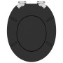 vidaXL Soft-Close Toilettensitz Schwarz 44 x 38 cm MDF-Platte 42027173_8
