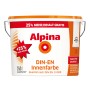 Eimer Alpina Wandfarbe DIN-EN Innenfarbe, Weiß matt, 12,5 l mit Aktionsaufdruck.