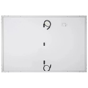 Rückseite des Absaar Solar Solarmoduls Ulica UL-410M-108HV mit Anschlüssen.