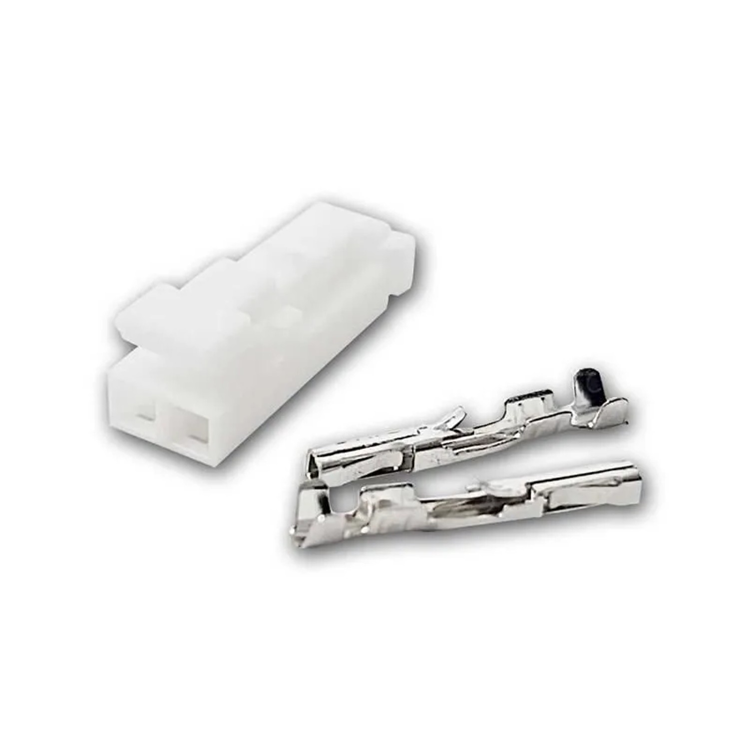 world-trading-net Mini-AMP-Stecker 2-polig Weiß 10er Pack