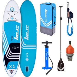 ZRAY Stand Up Paddle Board X2 Komplettset, blau, mit Paddel, Pumpe, Rucksack und Leash.