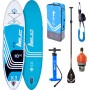 ZRAY Stand Up Paddle Board X2 Komplettset, blau, mit Paddel, Pumpe, Rucksack und Leash.
