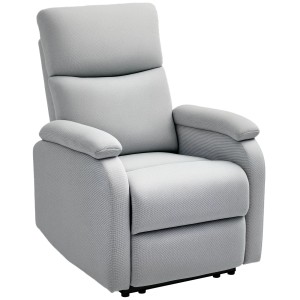 Grauer HOMCOM Relaxsessel mit Liegefunktion, Bezug aus Polyester, für entspannte Stunden.