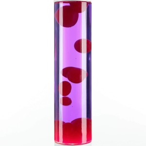 EASYLIGHT Lavalampe Weiß Lila Rot 37,5 cm Hoch mit Leuchtmittel Yvonne