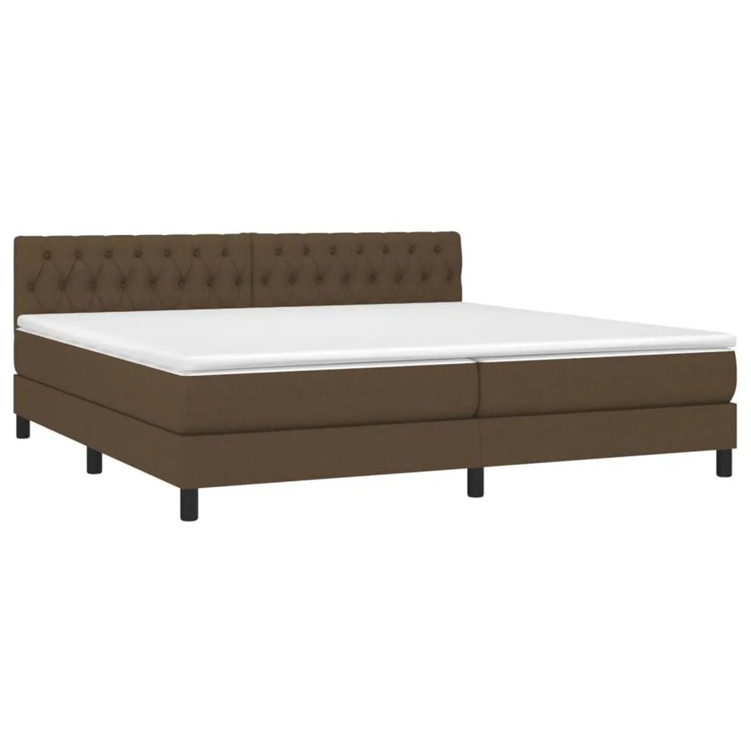 vidaXL Boxspringbett mit Matratze & LED Dunkelbraun 200x200 cm Stoff 313342 günstig online kaufen