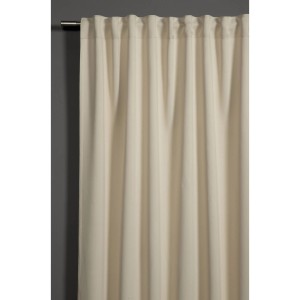 Bennetti Dimout Schal Natur, 140x175 cm, mit Gardinenband für Fenstervorhänge.