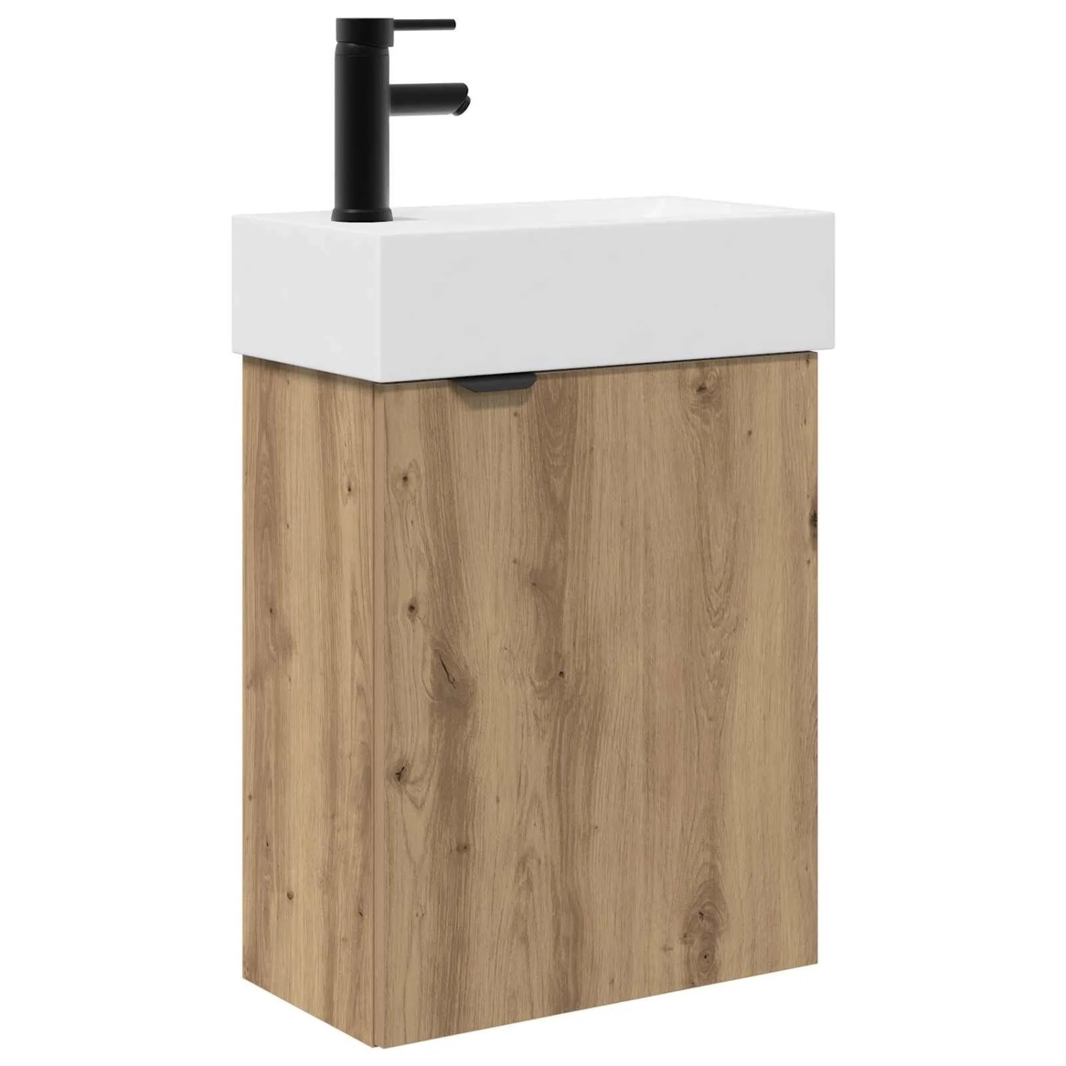 vidaXL Badezimmer Waschtischunterschrank mit Wasserhahn Artisan-Eiche 889432