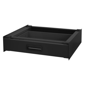 ML-Design Verbindungsrahmen für Waschmaschine mit Schublade aus Stahl, schwarz.