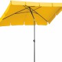 Goldgelber Schneider Balkonschirm Aquila, 225x120 cm, mit Knickfunktion für flexible Ausrichtung.