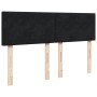 Schwarzes vidaXL Boxspringbett mit Samtbezug und Lattenrost, 140x190 cm.