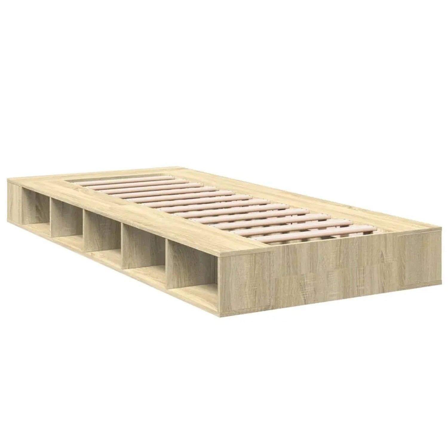 vidaXL Bettgestell Sonoma-Eiche 75x190 cm Holzwerkstoff 3280533 günstig online kaufen