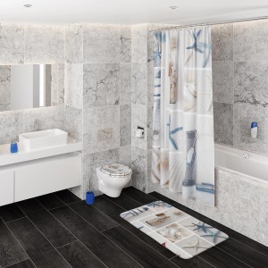 Sanilo WC-Sitz Meeresbrise mit Absenkautomatik im Badezimmer.