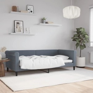 vidaXL Tagesbett Dunkelgrau 90x190 cm Samt 354258