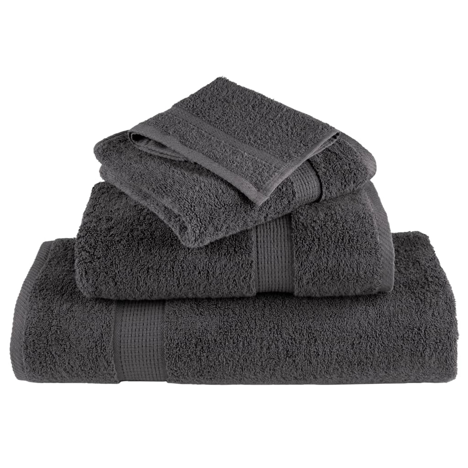 vidaXL Premium-Handtücher SOLUND 2 Stk Anthrazit 100x200 cm 600 g/m² 137172 günstig online kaufen