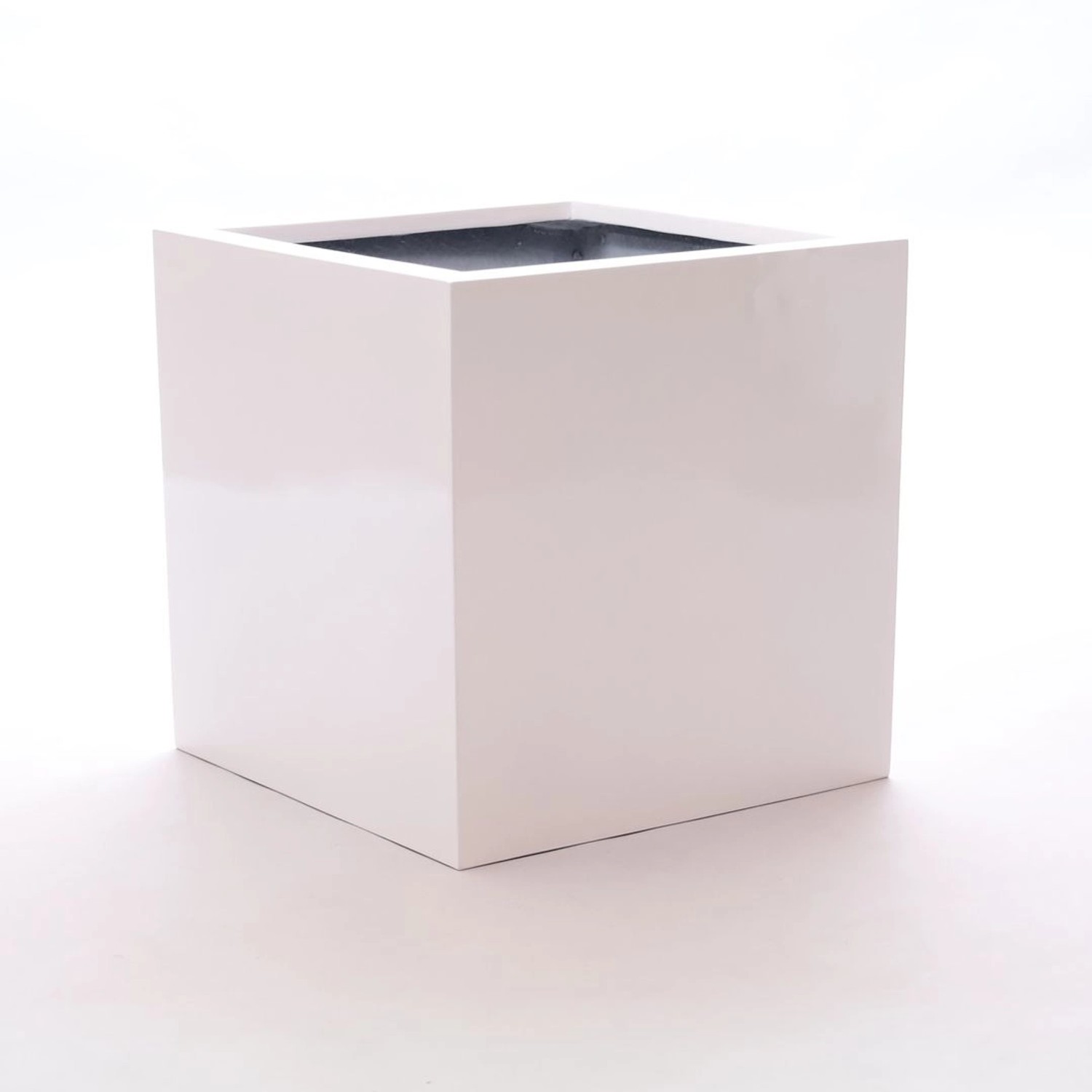 Elegant Einrichten Pflanzkübel Fiberglas Quadratisch 48x48x48cm Hochglanz-W günstig online kaufen