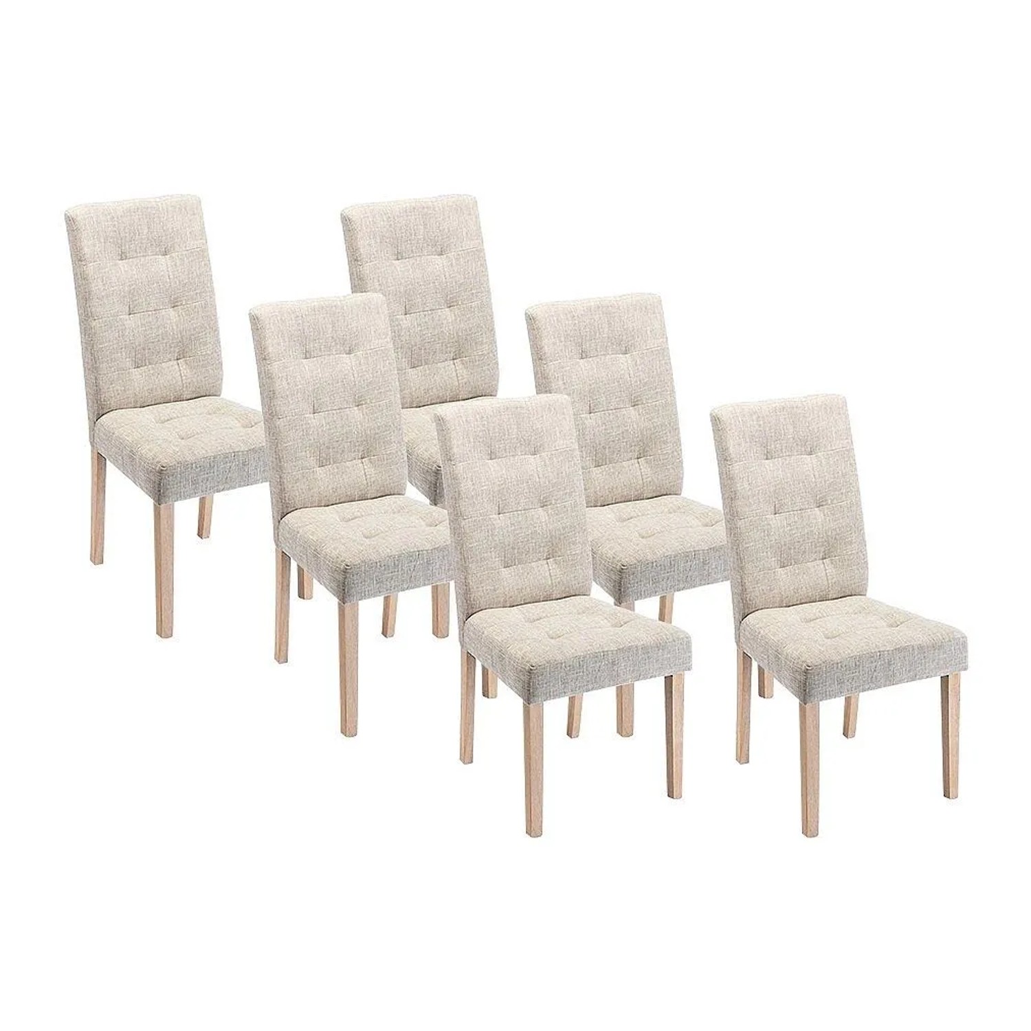 Vente-unique Stuhl Villosa Cremefarben 48 cm