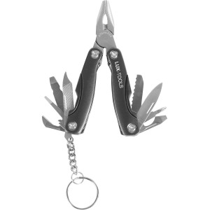 LUX Mini-Multitool 12-in-1 mit Zange, Messer, Schraubendreher und Schlüsselanhänger.