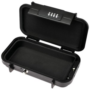 HMF 318-02 Tragbarer Safe Zahlenschloss Wasserdichter Mini Tresor Drahtseil 23 x 14 x 6 cm