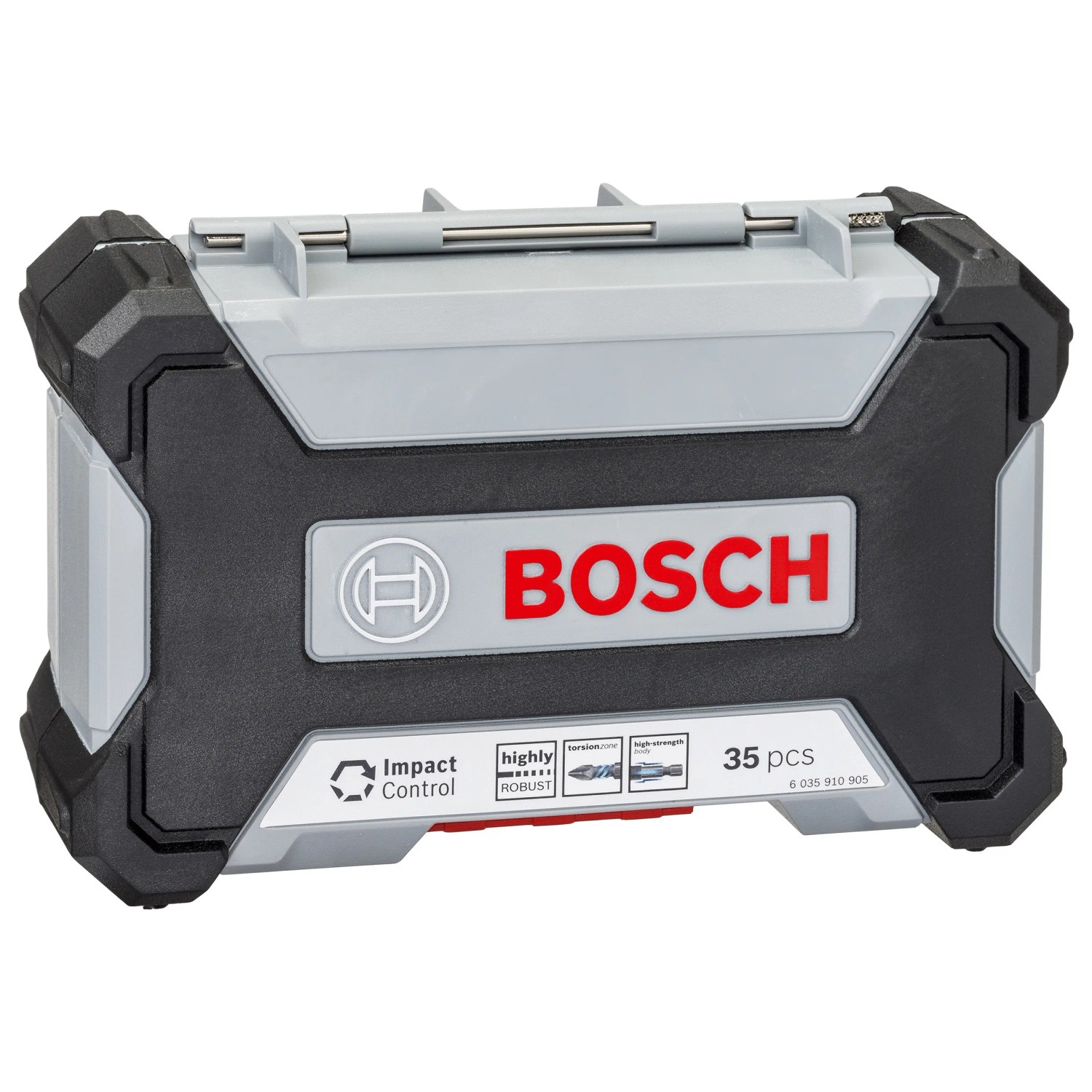 Bosch Metallbohrer-/Schrauberbit-Set, 35-teilig, im grauen Koffer.