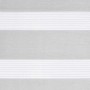 Hellgraues Doppelrollo aus Polyester mit abwechselnd blickdichten und transparenten Streifen. Ideal für Rollos & Raffrollos.
