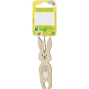 Stehender Holz-Hase (16cm) als Osterdeko für eine freundliche Atmosphäre.