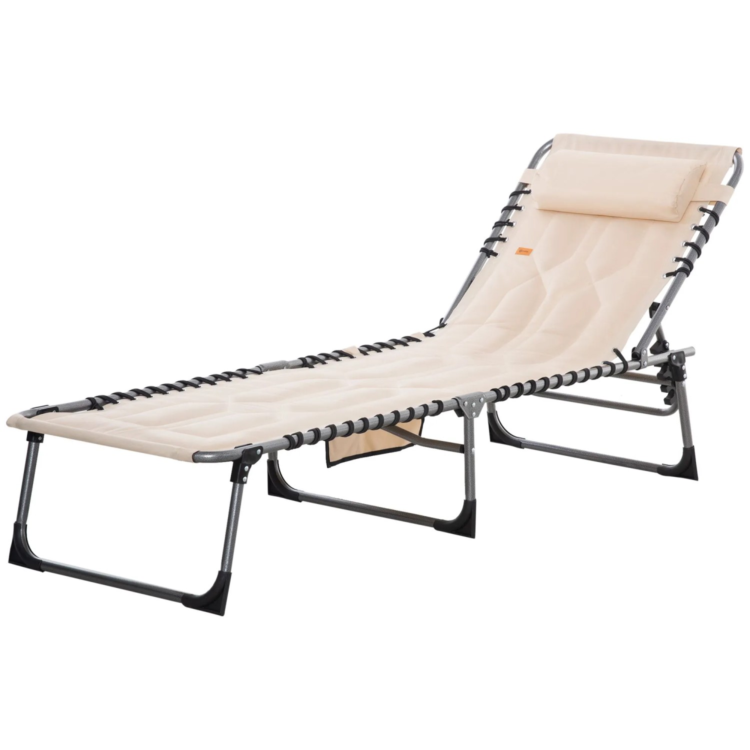 Furnicato Sonnenliege Faltbare Gartenliege 188x57x30 Cm Beige