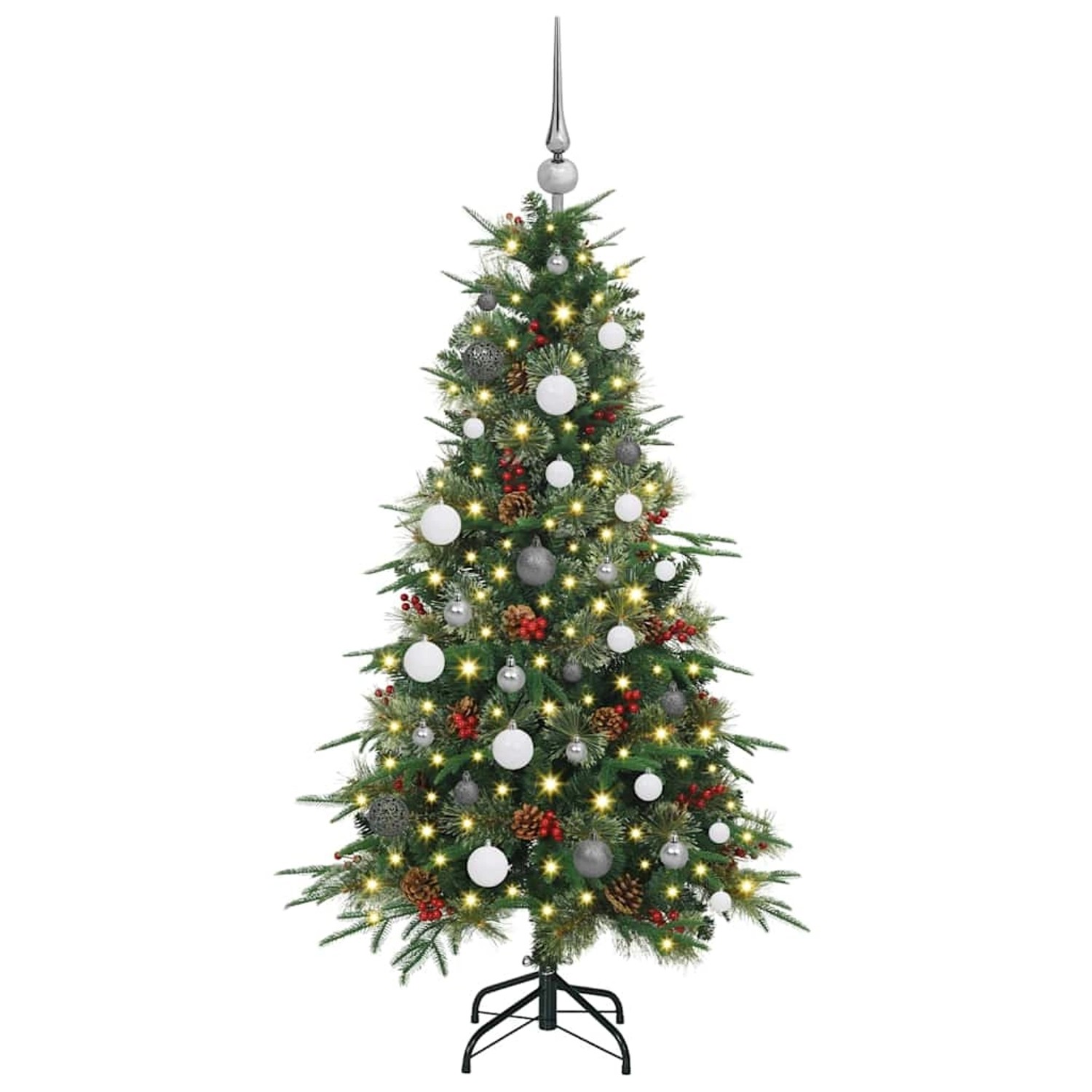 vidaXL Künstlicher Klappbarer Weihnachtsbaum Grün 150 cm PE und PVC 3397405