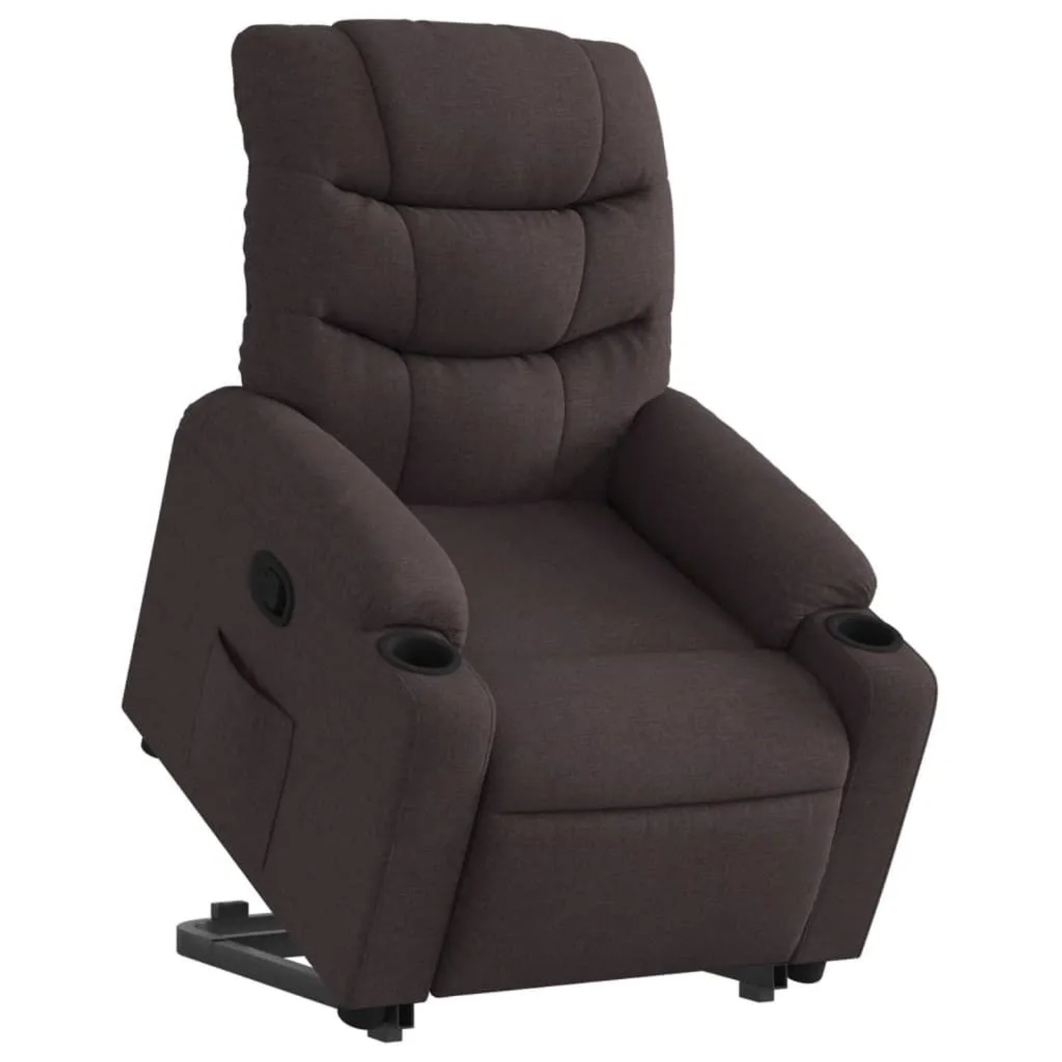 vidaXL Relaxsessel mit Aufstehhilfe Dunkelbraun Stoff 3206650