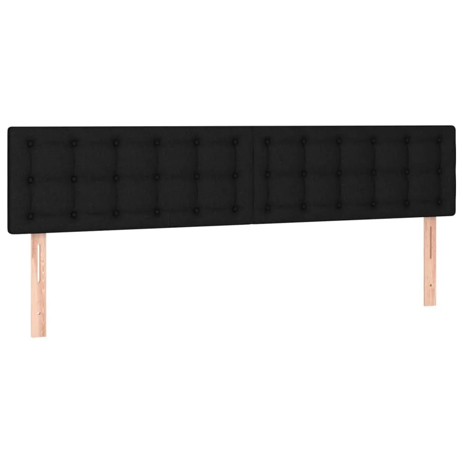vidaXL Kopfteile 2 Stk Schwarz 100x5x78/88 cm Stoff 346518