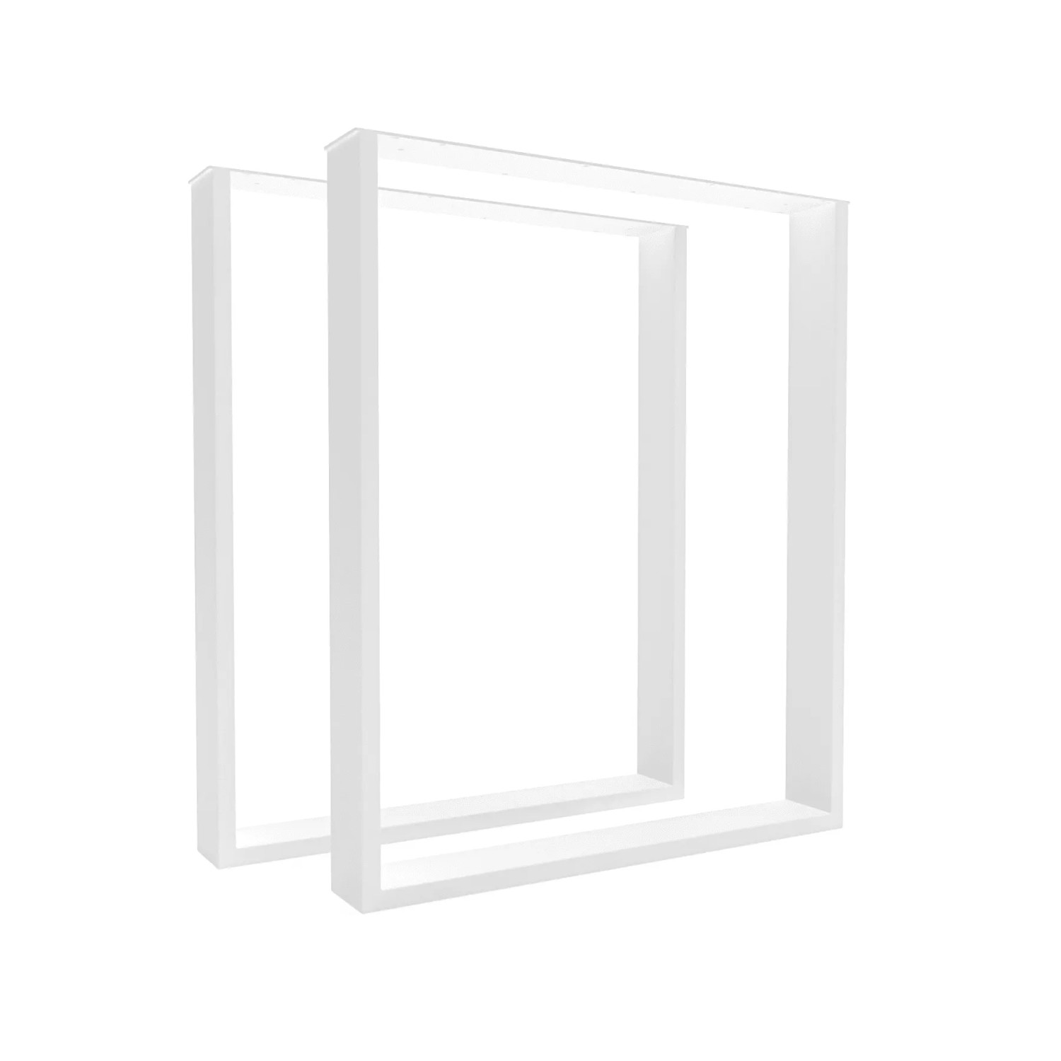 HEVVA Tischbeine BASEL 60 cm Tief 72 cm Höhe 2er Set Weiß