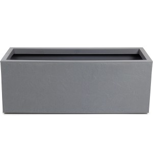 Grauer Ondis24 Pflanzkübel Vulkan, 57 L, in Gesteinsoptik. Ideal als Blumentopf oder Pflanzgefäß.
