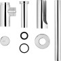 baliv Design-Siphon DS-3410 Chrom, Siphon für Waschbecken, bestehend aus mehreren Einzelteilen.