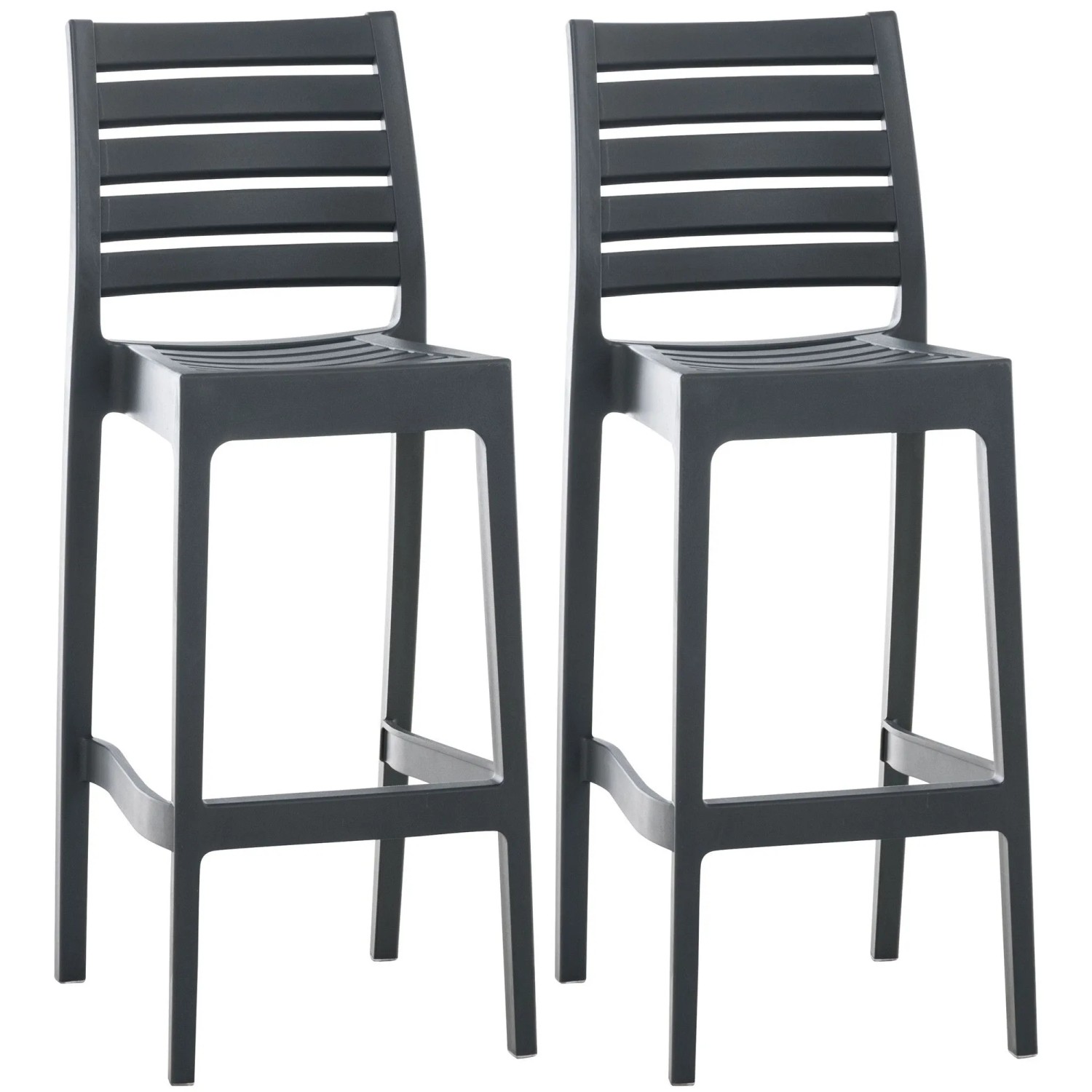 CLP 2er Set Barhocker Ares Dunkelgrau