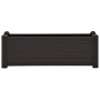 Anthrazitfarbenes furnicato Kunststoff-Hochbeet, 100x43x35 cm, für Garten und Balkon.