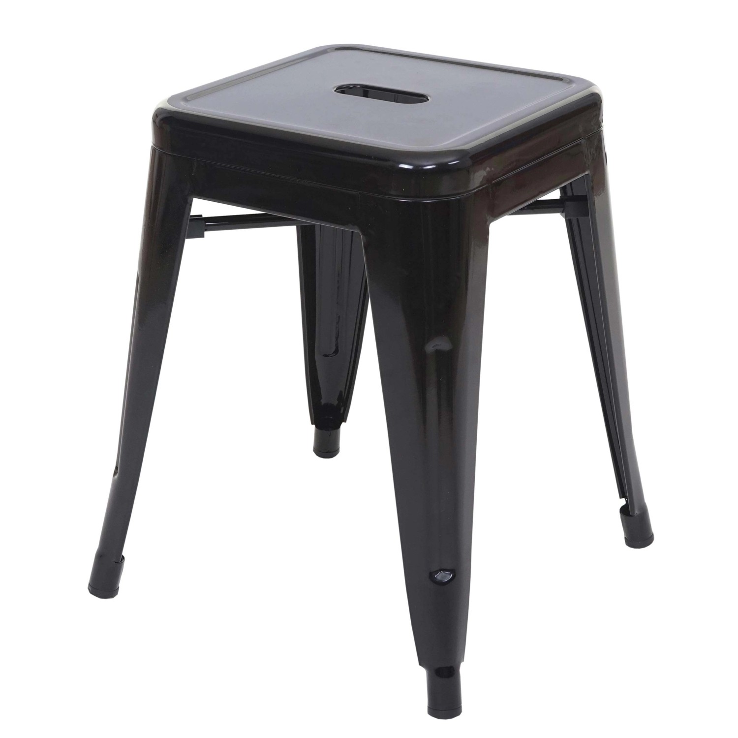 PROREGAL Hocker Sitzhöhe 46cm Metall Industriedesign Stapelbar Schwarz Meta günstig online kaufen