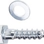 LUX Schrauben-Set für Bodeneinschlaghülsen, 10x40 mm, mit Unterlegscheibe.