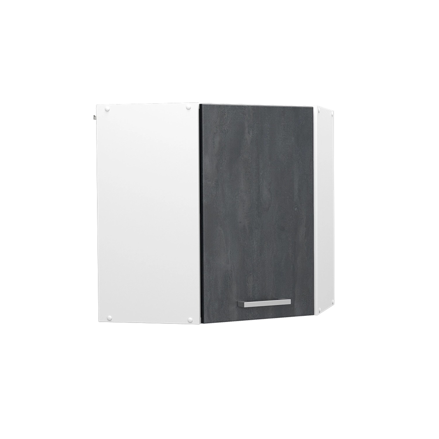 Vicco Eckhängeschrank R-Line Küchen-Eckschrank Schwarz Beton 57 cm