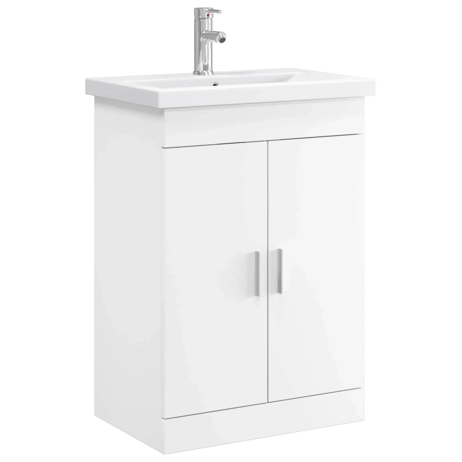 vidaXL Badezimmermöbel-Set Weiß 61 x 40 x 84,5 cm Holzwerkstoff 3404350