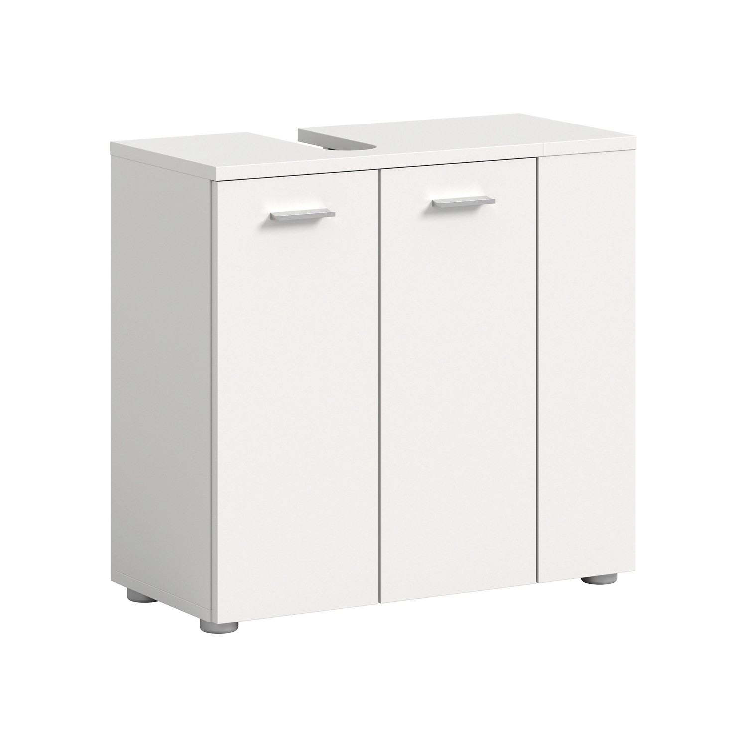 Waschbeckenunterschrank Lana 2-türig m. Anstellregal Weiß 62 cm x 65 cm x 3 günstig online kaufen