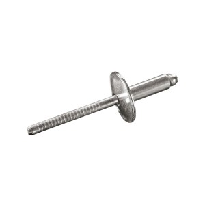 Edelstahl Großkopfniete 3,2x8 mm, geeignet für Zangen, zur sicheren Befestigung von Bauteilen.
