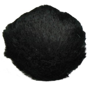 Schwarzer Trixie Plüschball (Ø 3cm) mit Schelle für Katzen.