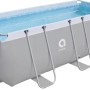 Rechteckiger Avenli Frame Pool mit Stahlrahmen, 400x200x100 cm, grau.