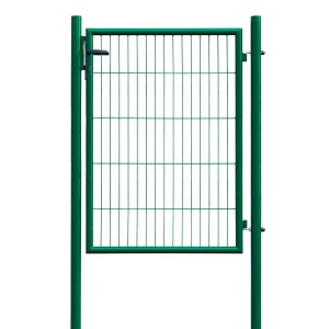 Grünes Einzeltor (75x100cm) für Einstabmattenzaun, Komplettset mit Pfosten.