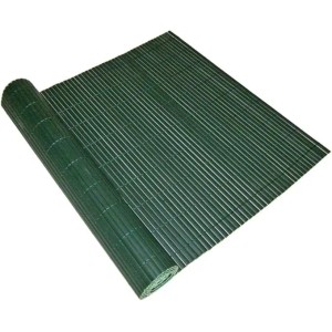 DELUKE Sichtschutzmatte ELMA PVC 90x1000cm Grün Kunststoff Balkon Sichtschutz Wetterfest Balkon-Windschutz