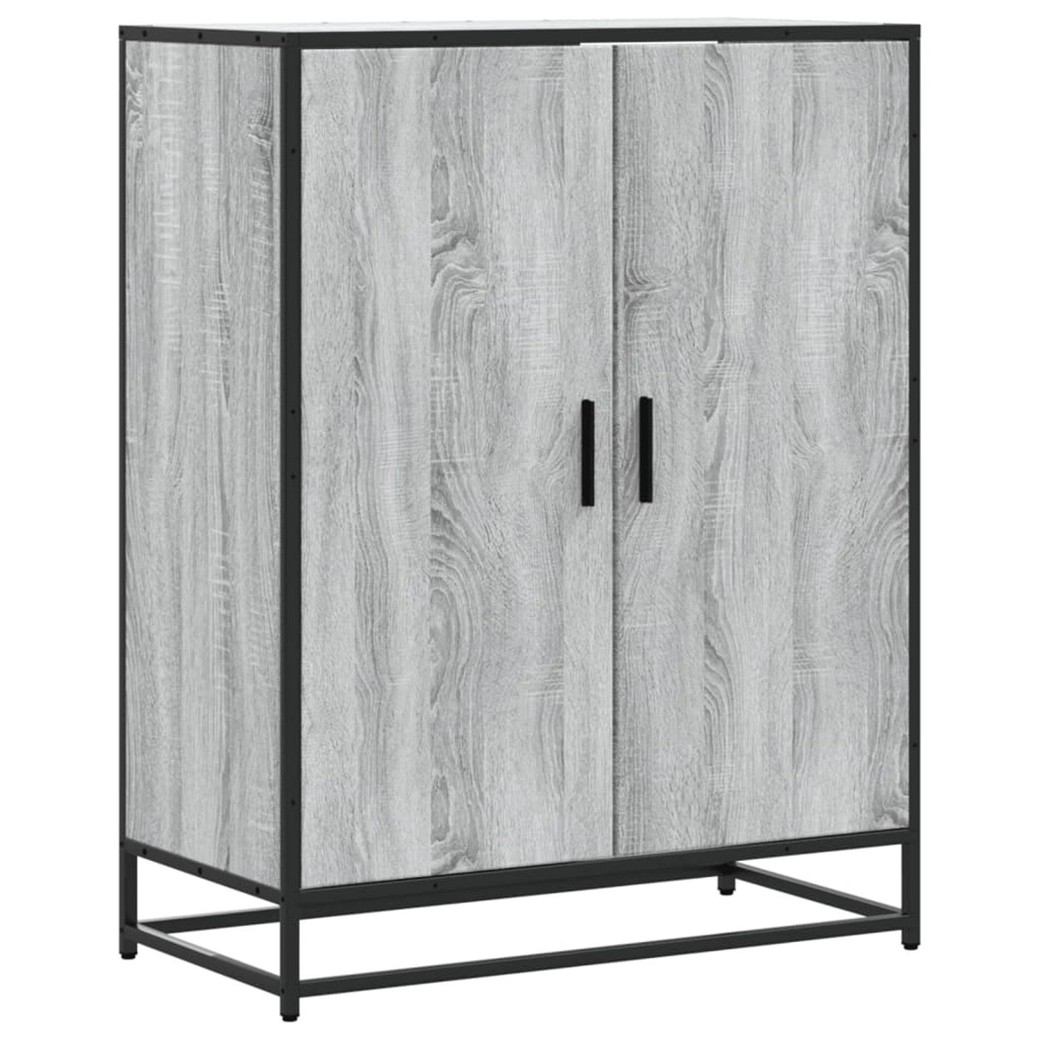 vidaXL Schuhschrank Grau Sonoma 75x38x97,5 cm Holzwerkstoff Metall 3300868 günstig online kaufen