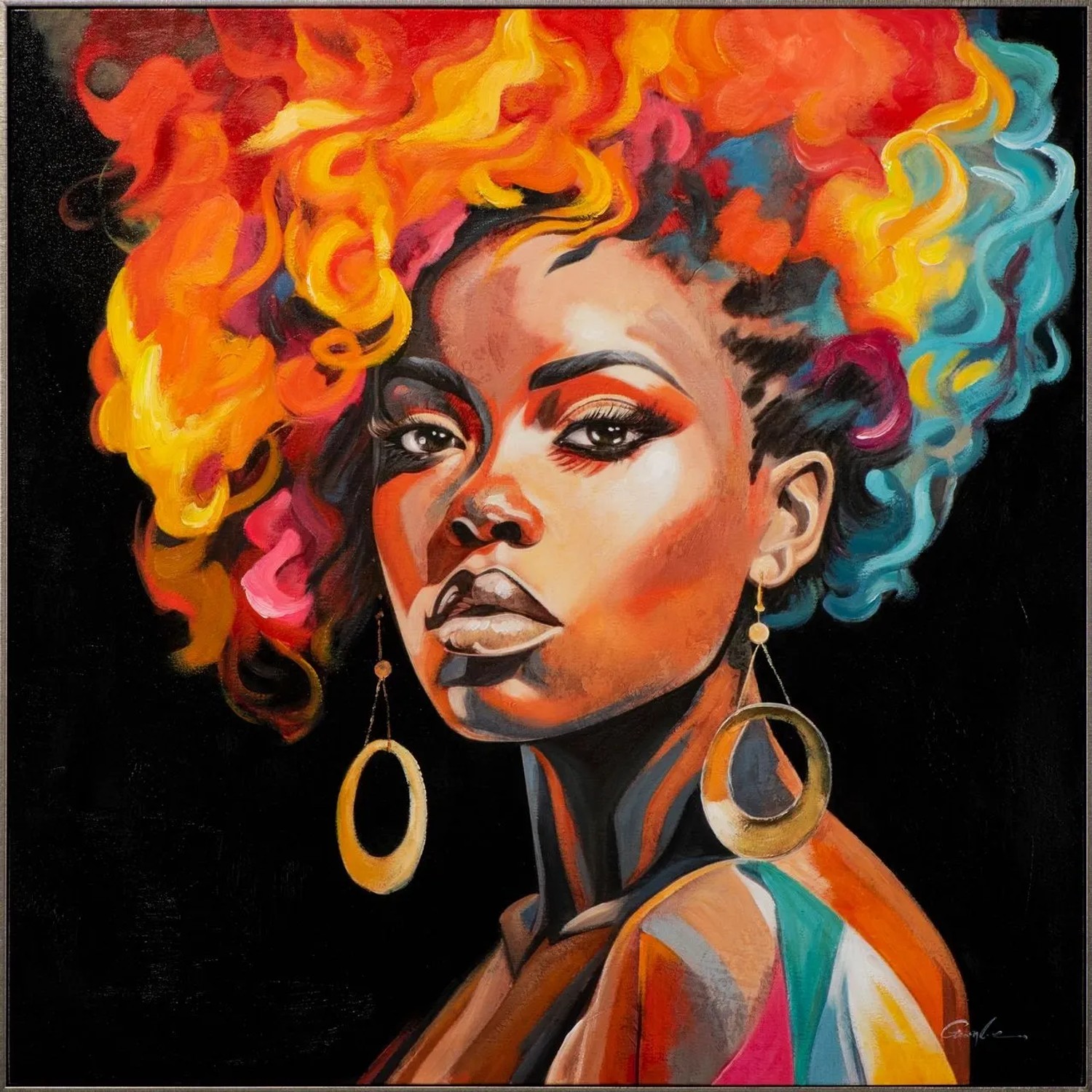 Art Universe Leinwandbild Colourful Beauty 100 x 100 cm