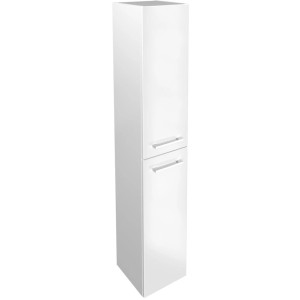Fackelmann Hochschrank OXFORD, weiß, 30 cm breit. Bad-Hochschrank mit zwei Türen und Griffleisten.